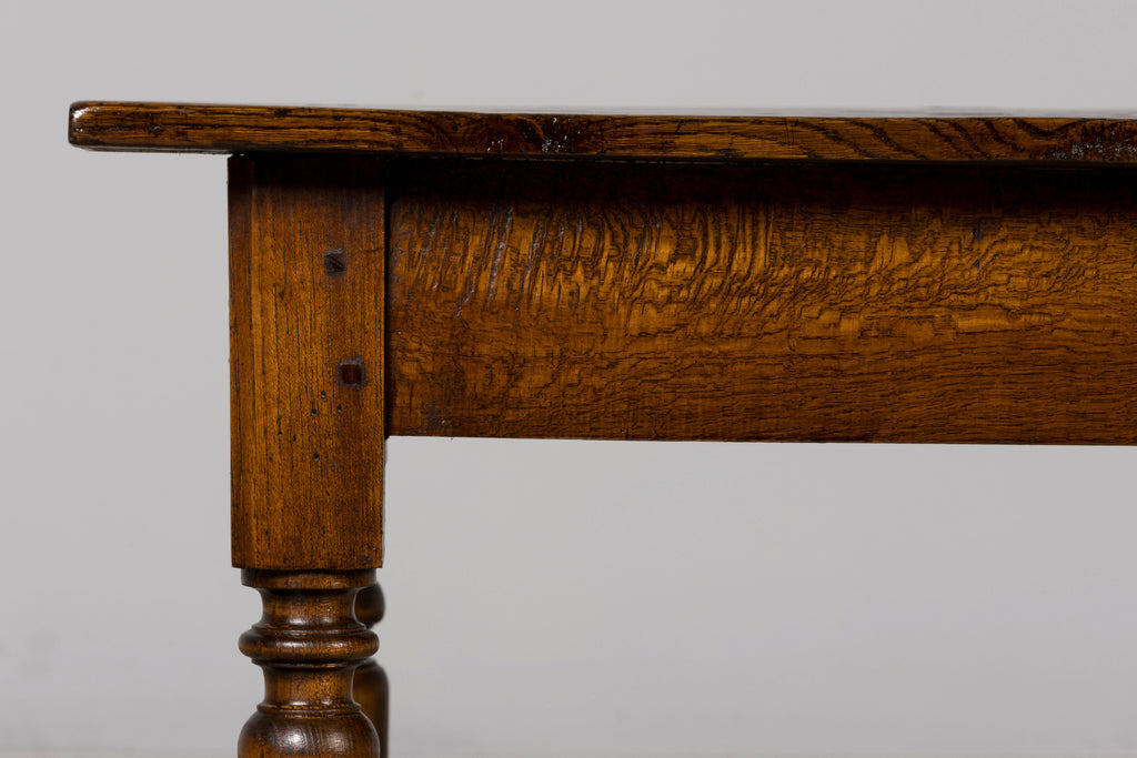 Mid-19th Century French Provincial Louis Philippe Style Oak Writing Table