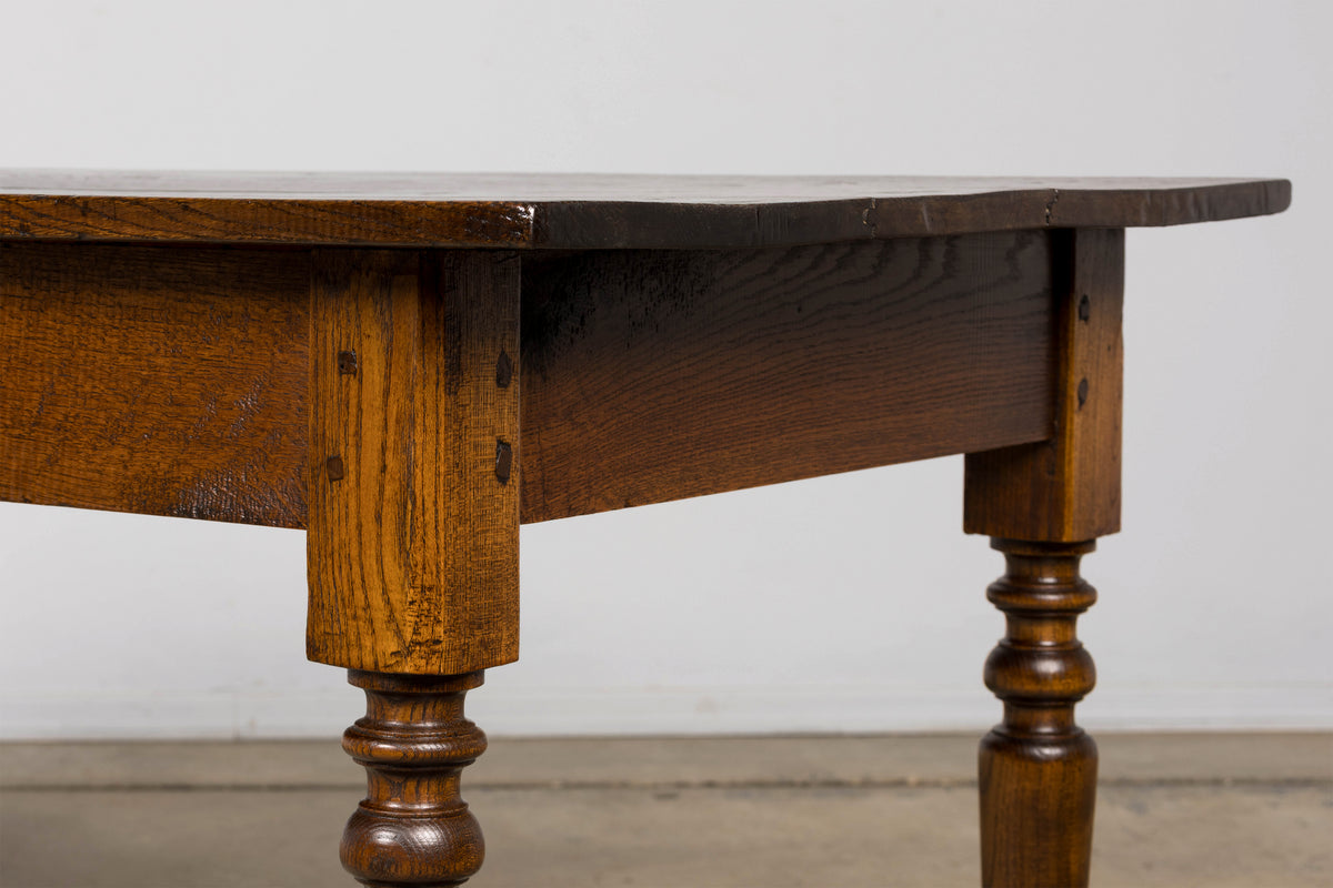 Mid-19th Century French Provincial Louis Philippe Style Oak Writing Table