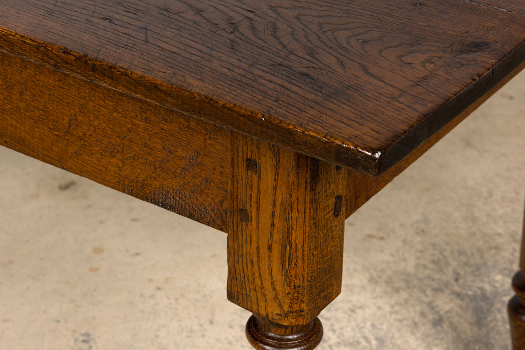 Mid-19th Century French Provincial Louis Philippe Style Oak Writing Table