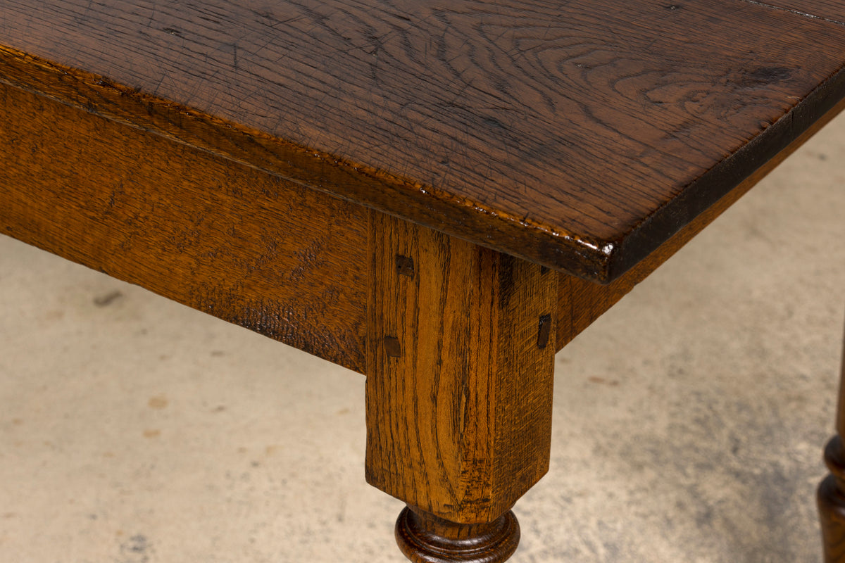 Mid-19th Century French Provincial Louis Philippe Style Oak Writing Table