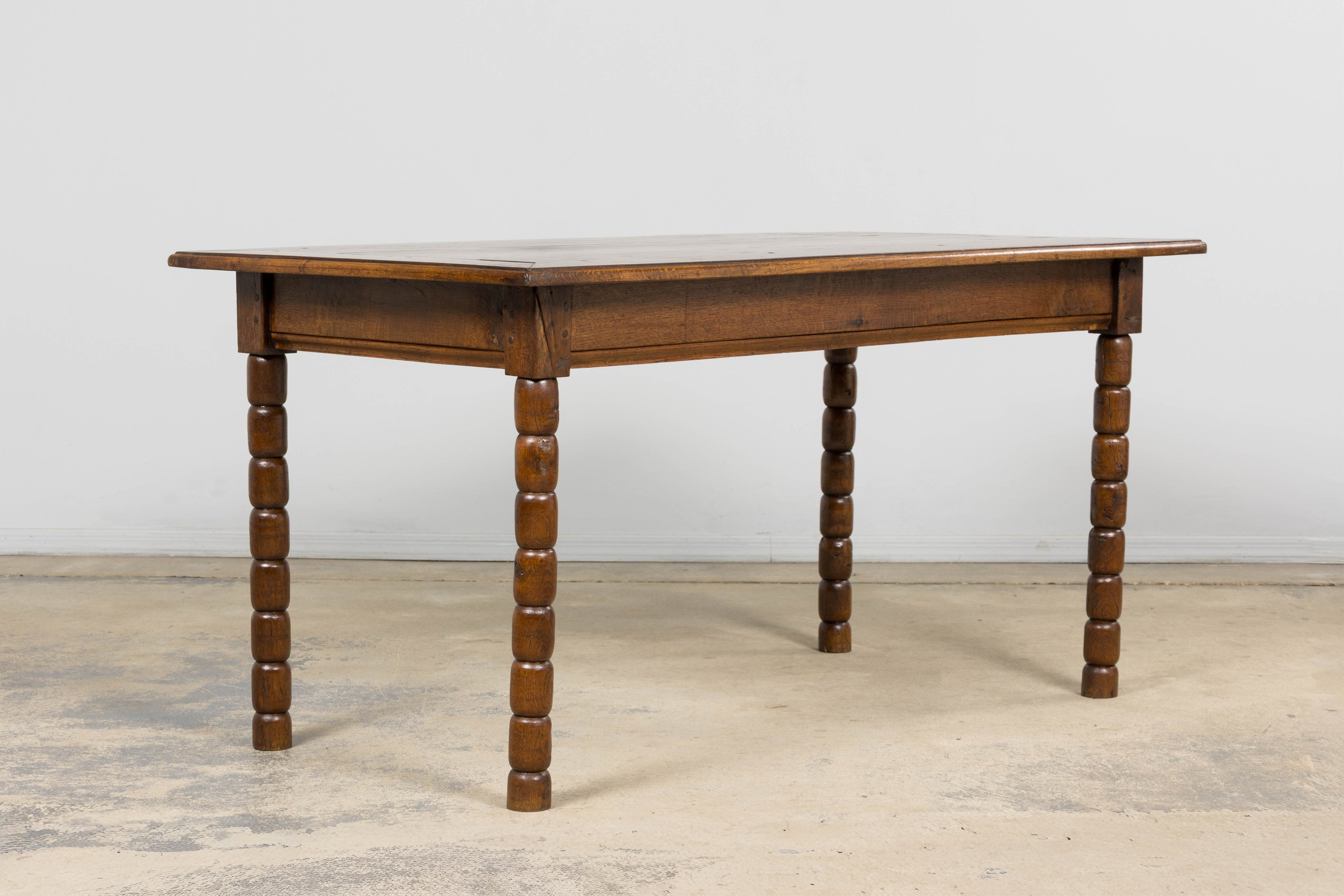 Late 19th Century French Provincial Oak Farm Table