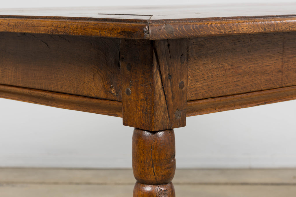 Late 19th Century French Provincial Oak Farm Table