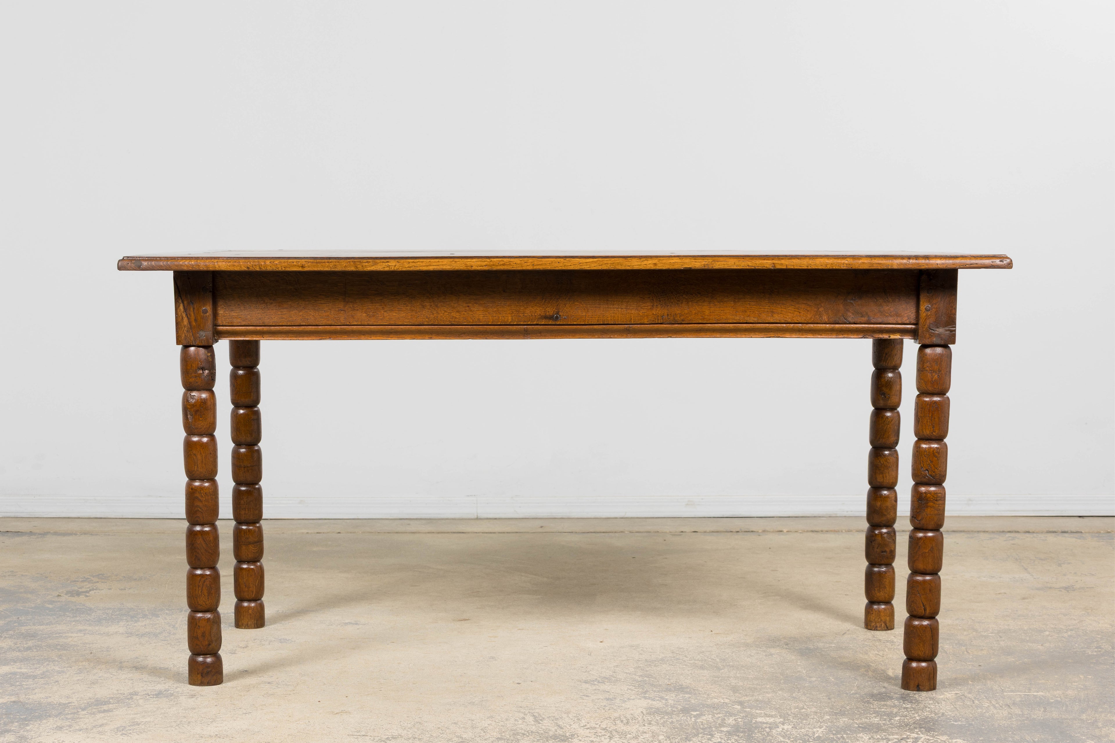Late 19th Century French Provincial Oak Farm Table
