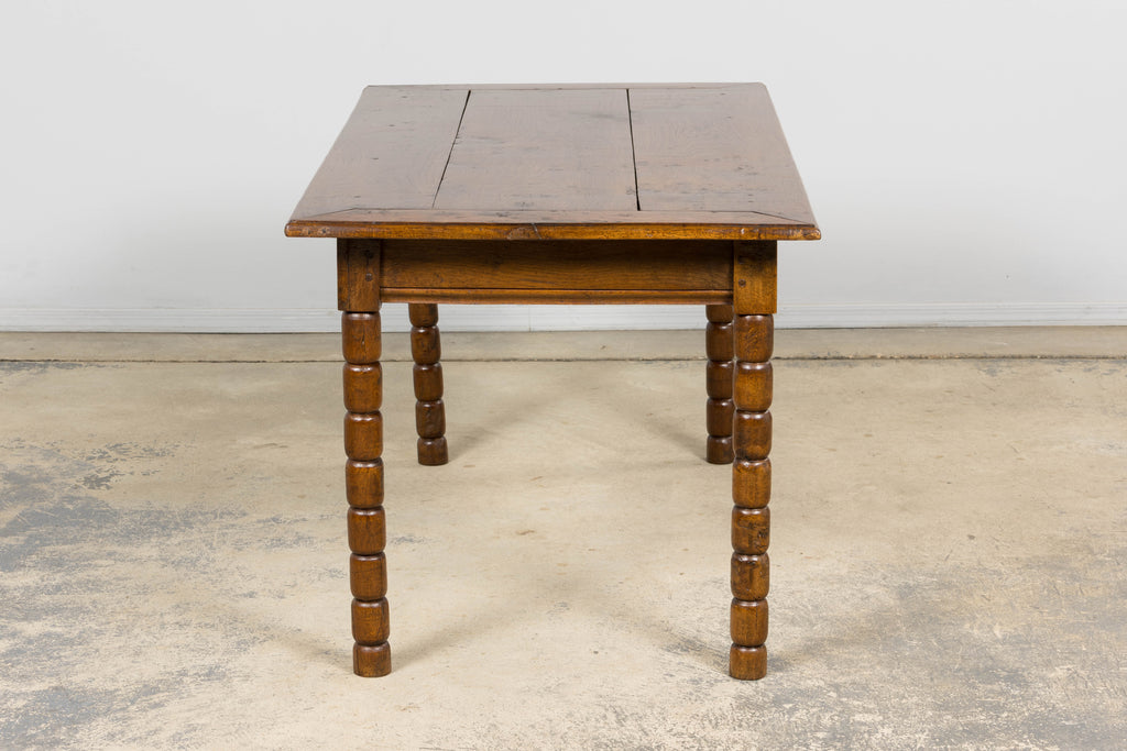 Late 19th Century French Provincial Oak Farm Table