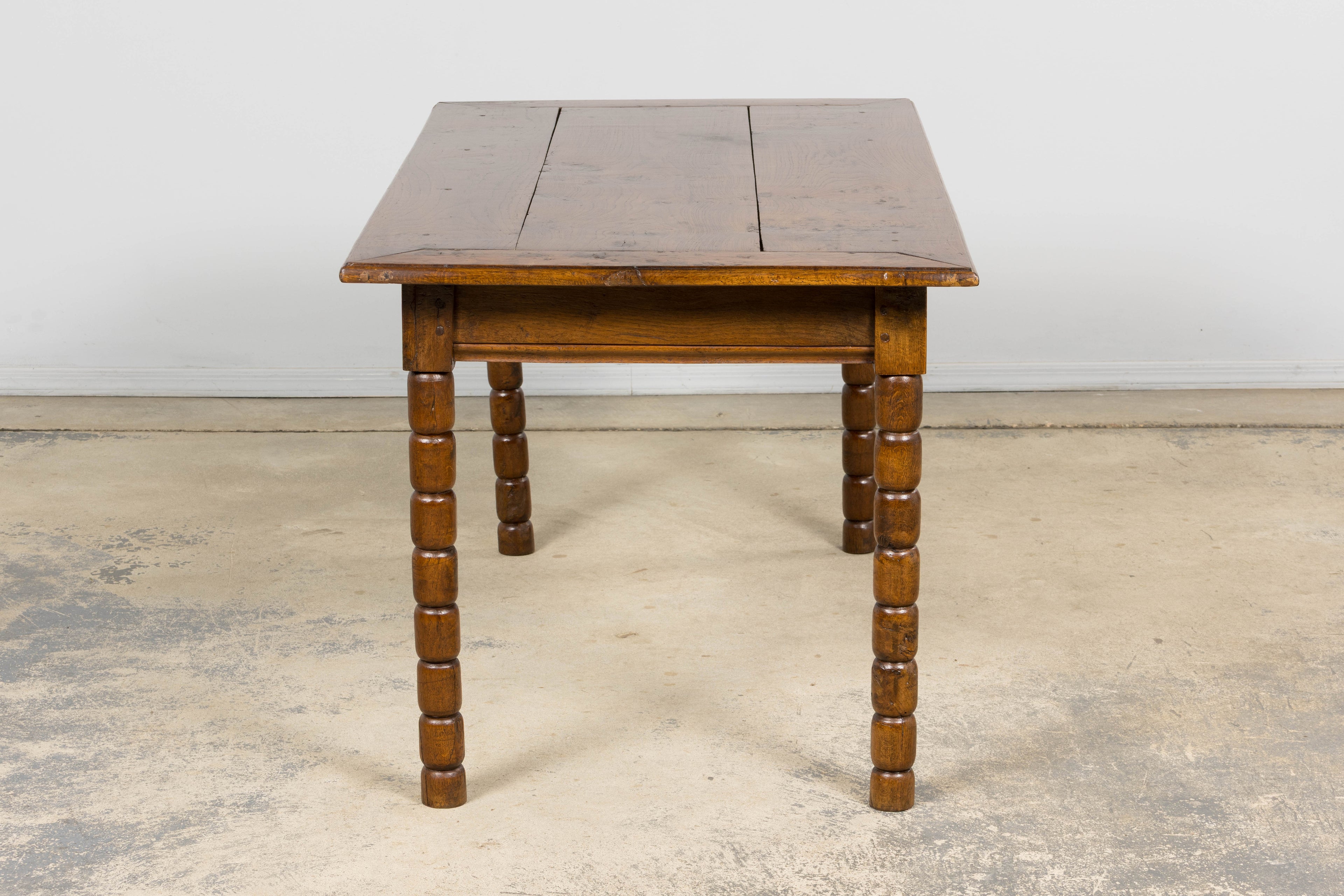 Late 19th Century French Provincial Oak Farm Table