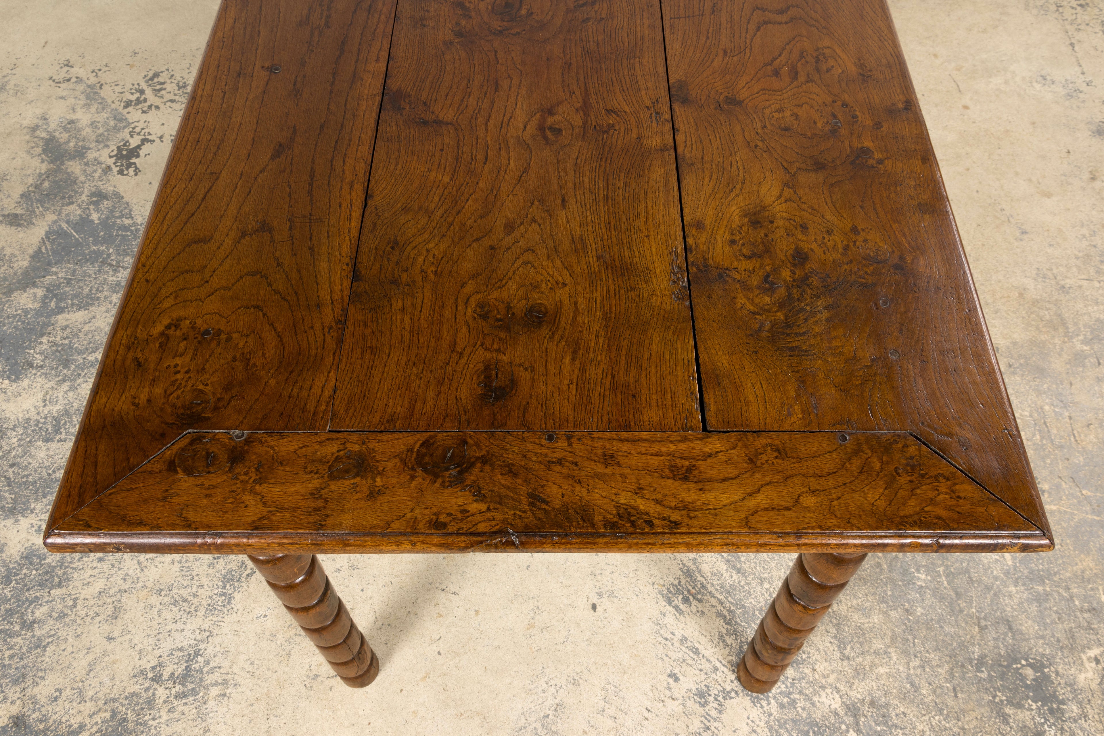 Late 19th Century French Provincial Oak Farm Table
