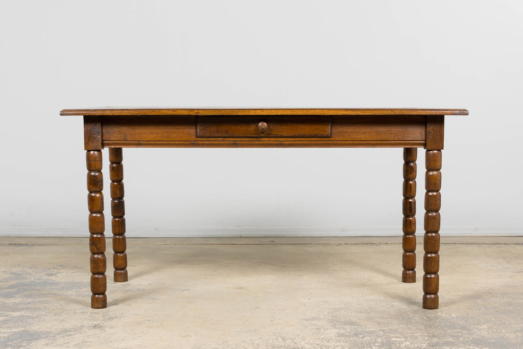 Late 19th Century French Provincial Oak Farm Table