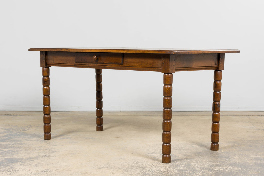 Late 19th Century French Provincial Oak Farm Table