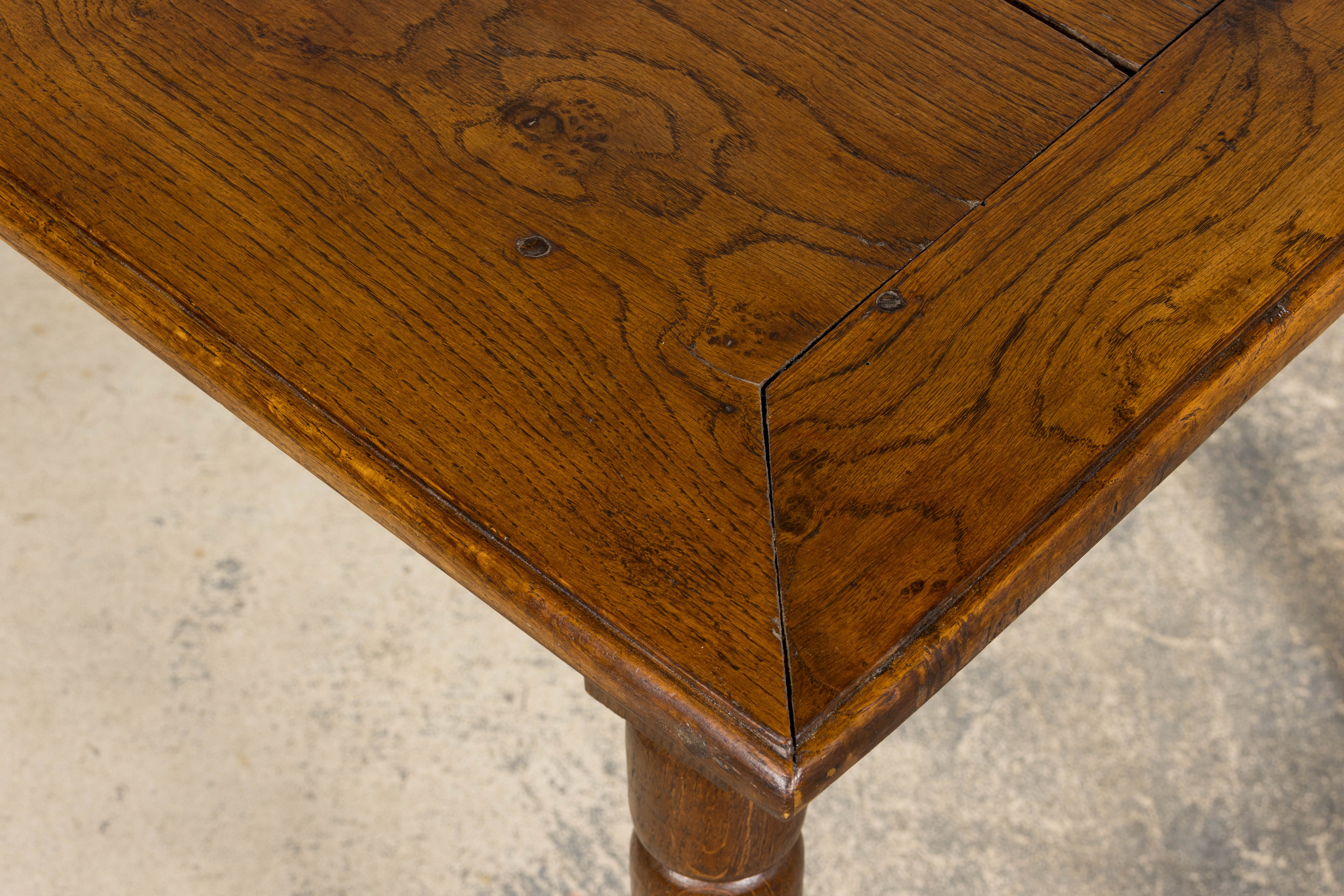 Late 19th Century French Provincial Oak Farm Table
