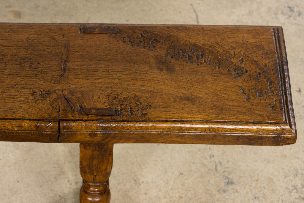 Late 19th Century French Provincial Oak Farmhouse Benches – A Pair