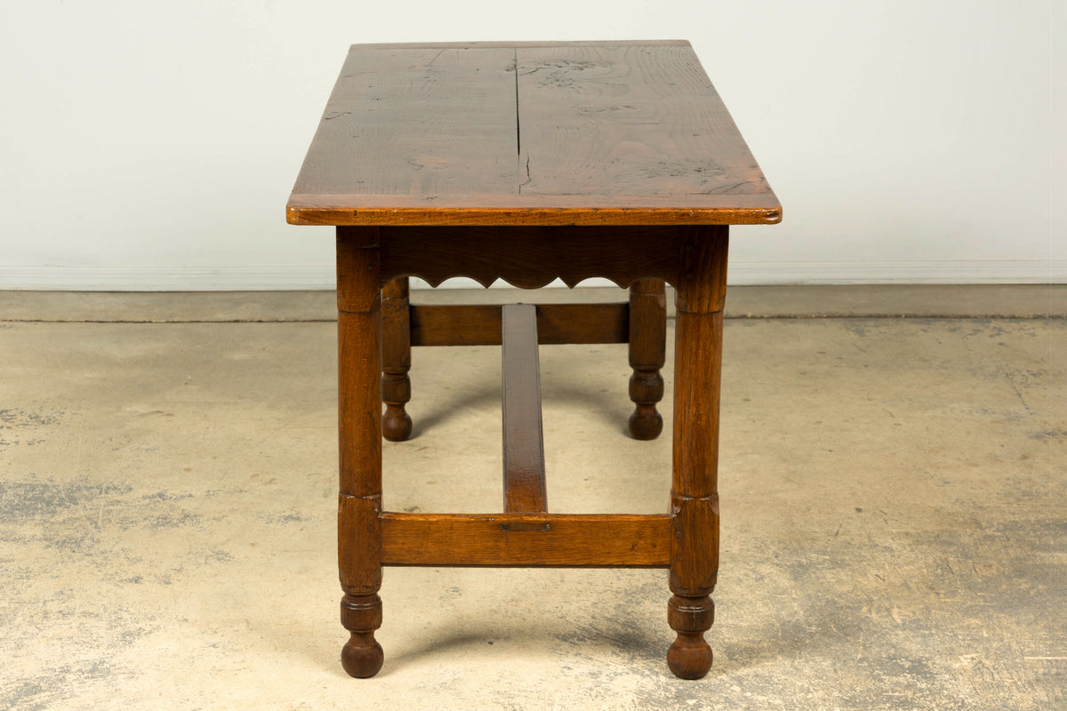 Late 19th Century French Provincial Oak Farmhouse Table