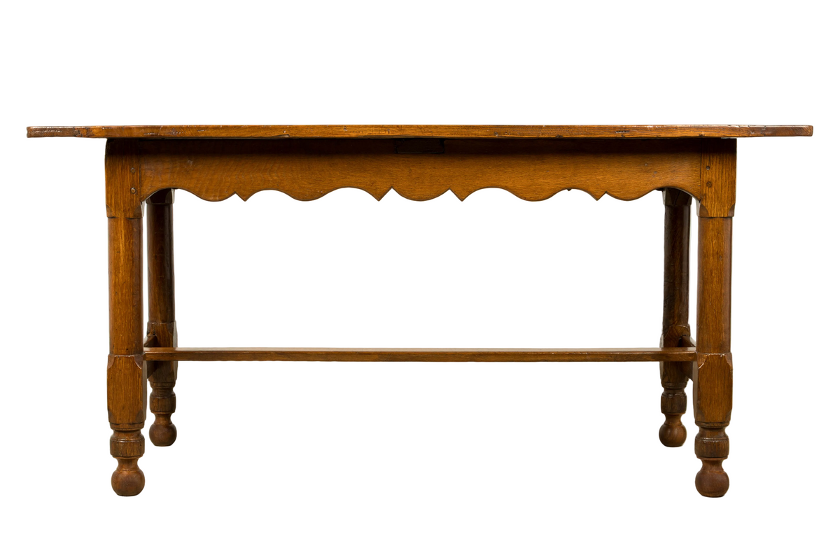 Late 19th Century French Provincial Oak Farmhouse Table