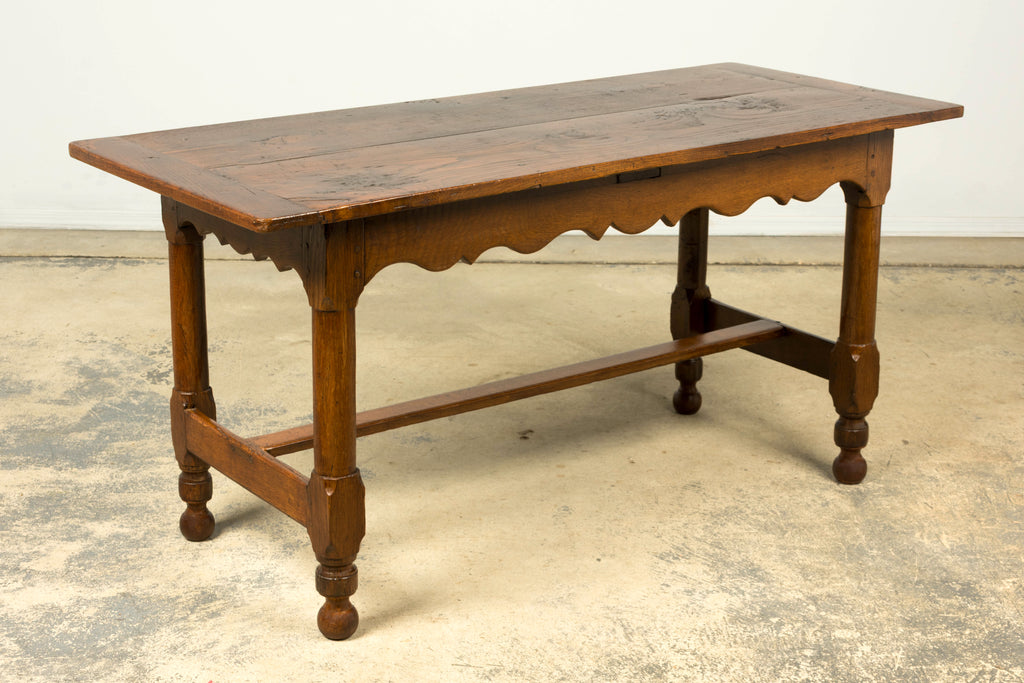 Late 19th Century French Provincial Oak Farmhouse Table