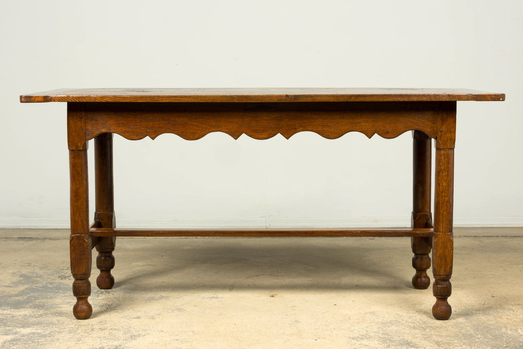 Late 19th Century French Provincial Oak Farmhouse Table