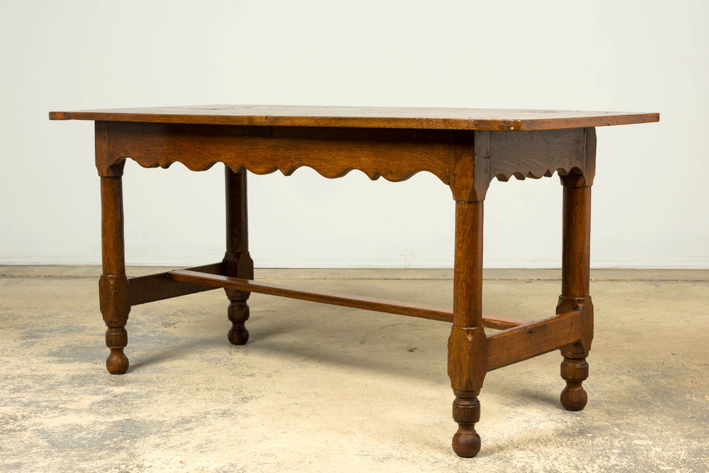 Late 19th Century French Provincial Oak Farmhouse Table