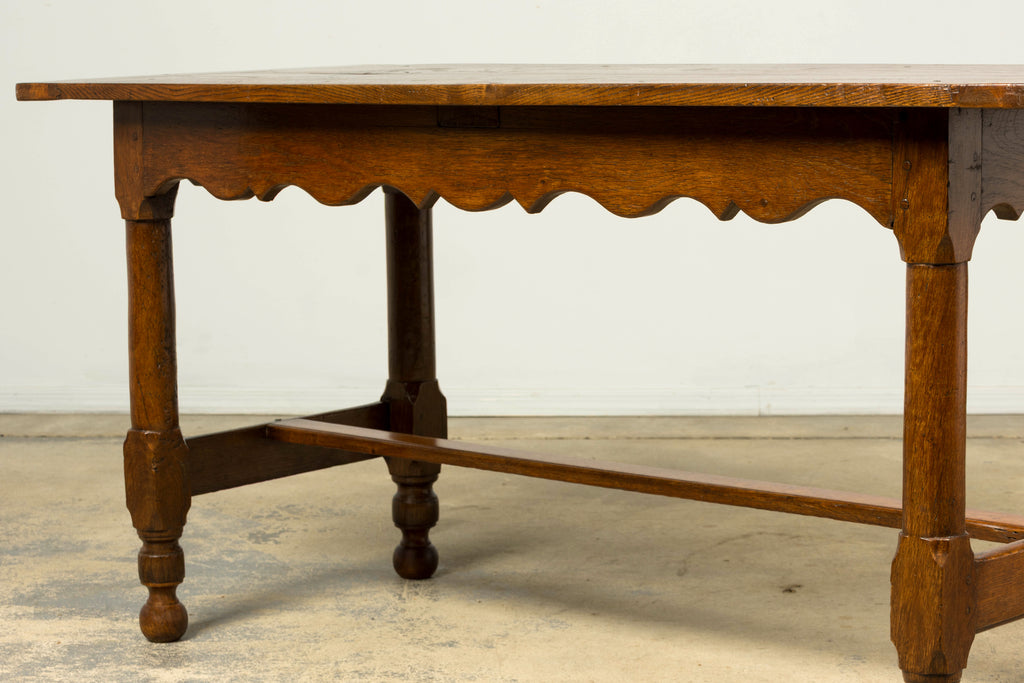 Late 19th Century French Provincial Oak Farmhouse Table