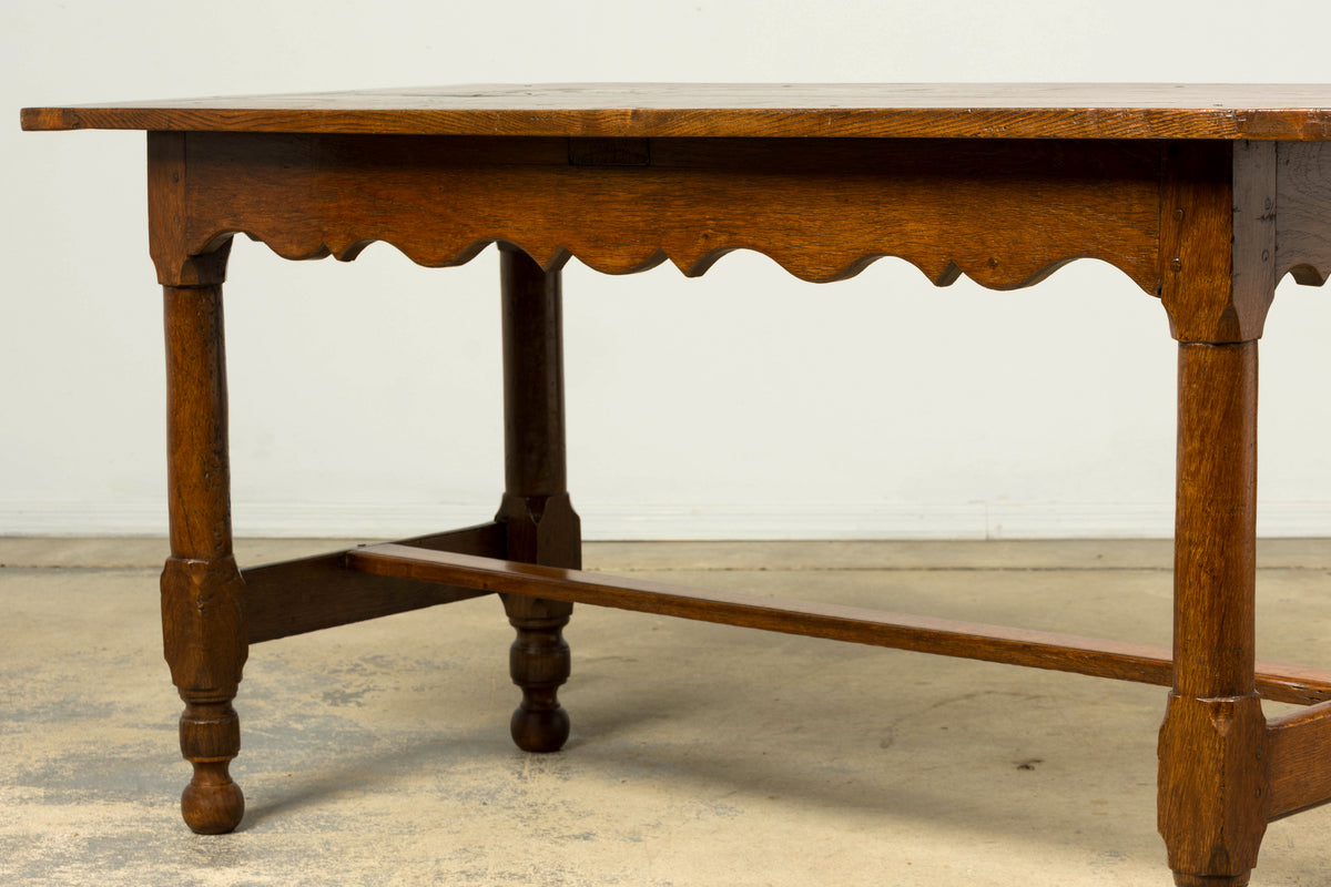 Late 19th Century French Provincial Oak Farmhouse Table