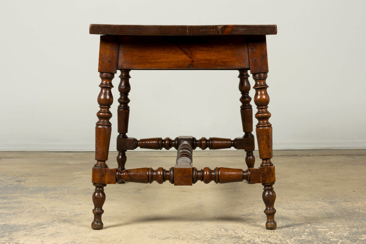 Late 19th Century French Provincial Oak Writing Table