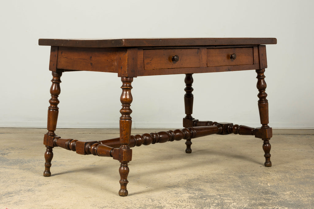 Late 19th Century French Provincial Oak Writing Table