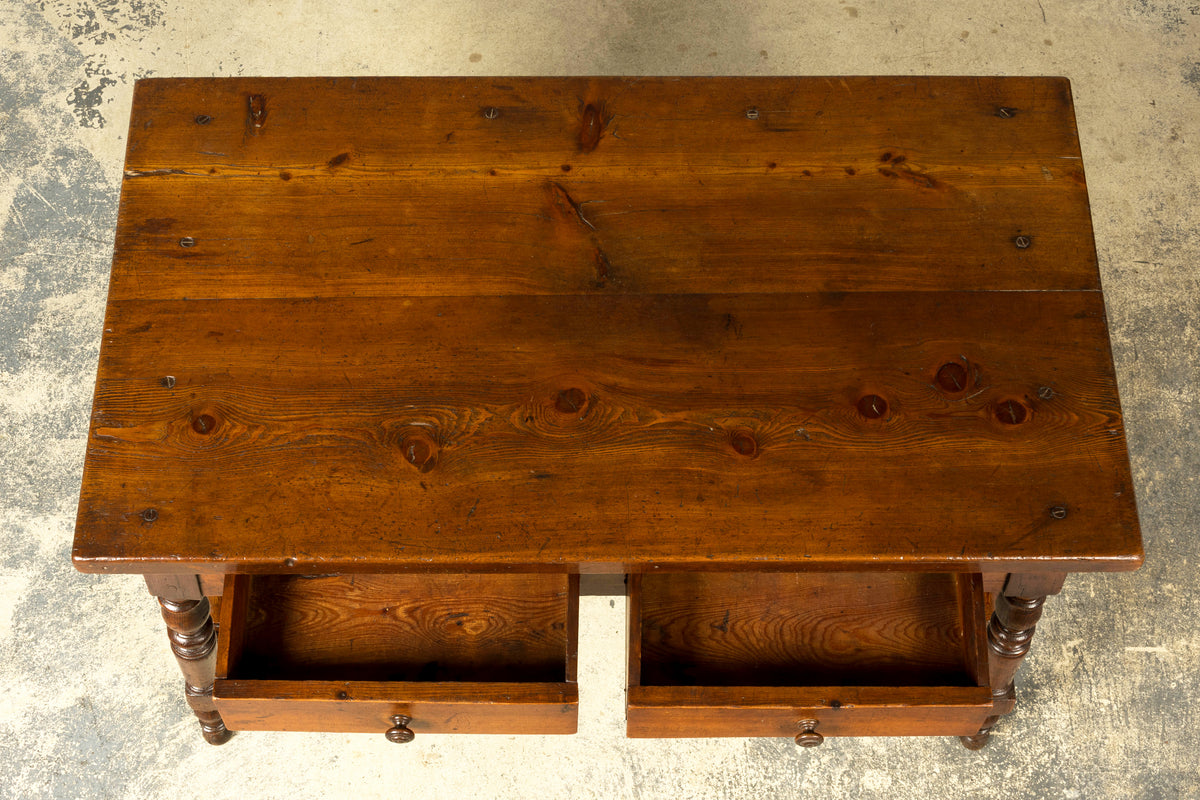 Late 19th Century French Provincial Oak Writing Table