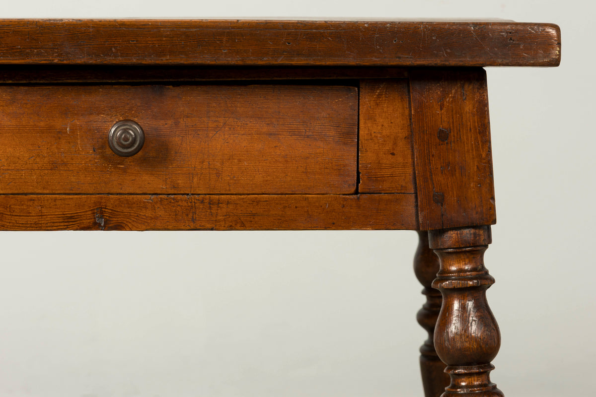 Late 19th Century French Provincial Oak Writing Table