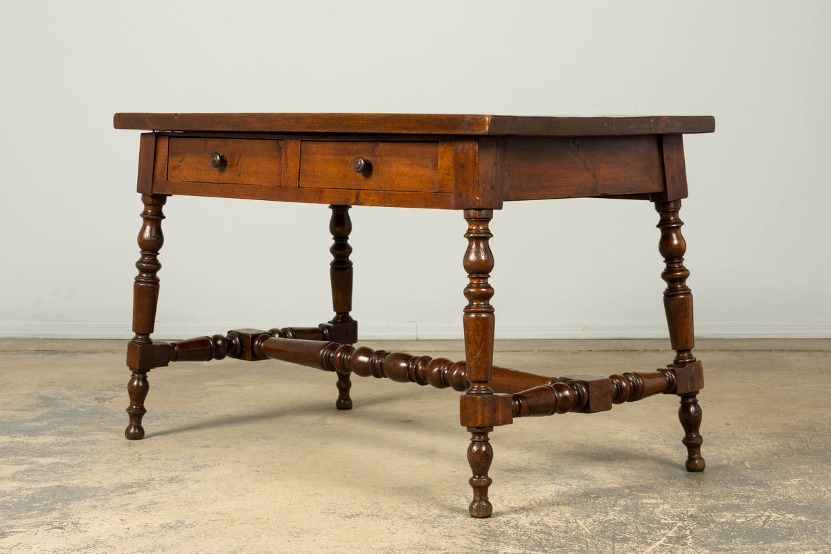 Late 19th Century French Provincial Oak Writing Table
