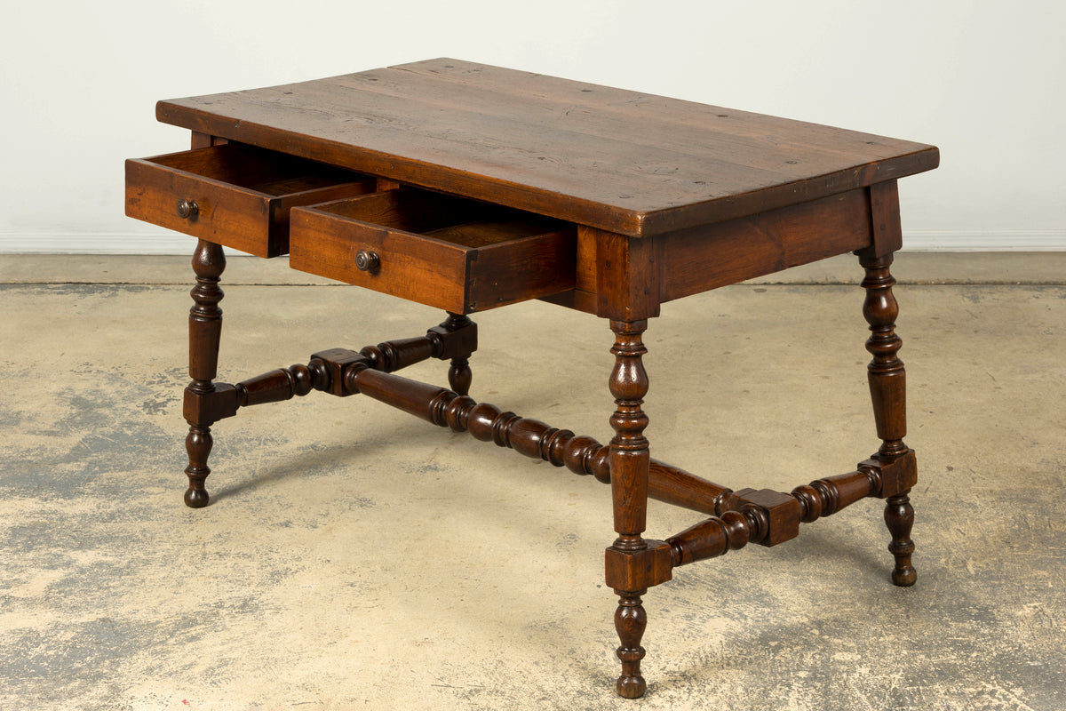 Late 19th Century French Provincial Oak Writing Table