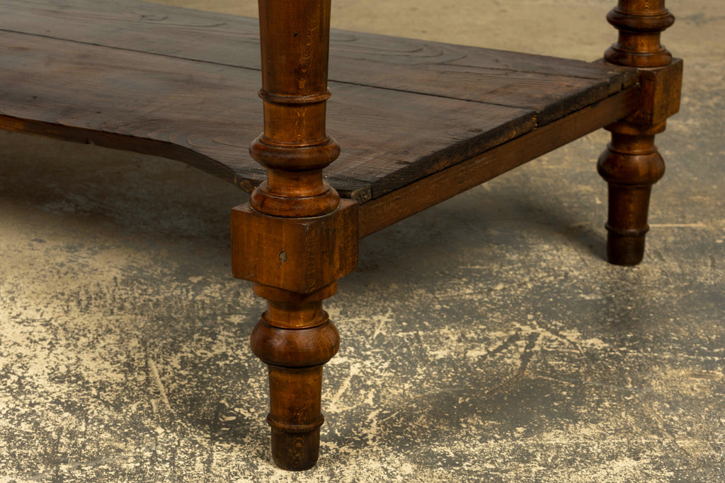 Late 19th Century French Provincial Pine Draper’s Table or Kitchen Island