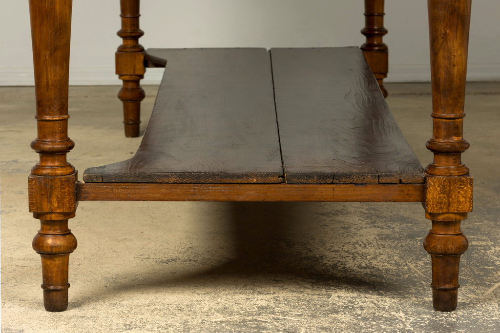 Late 19th Century French Provincial Pine Draper’s Table or Kitchen Island