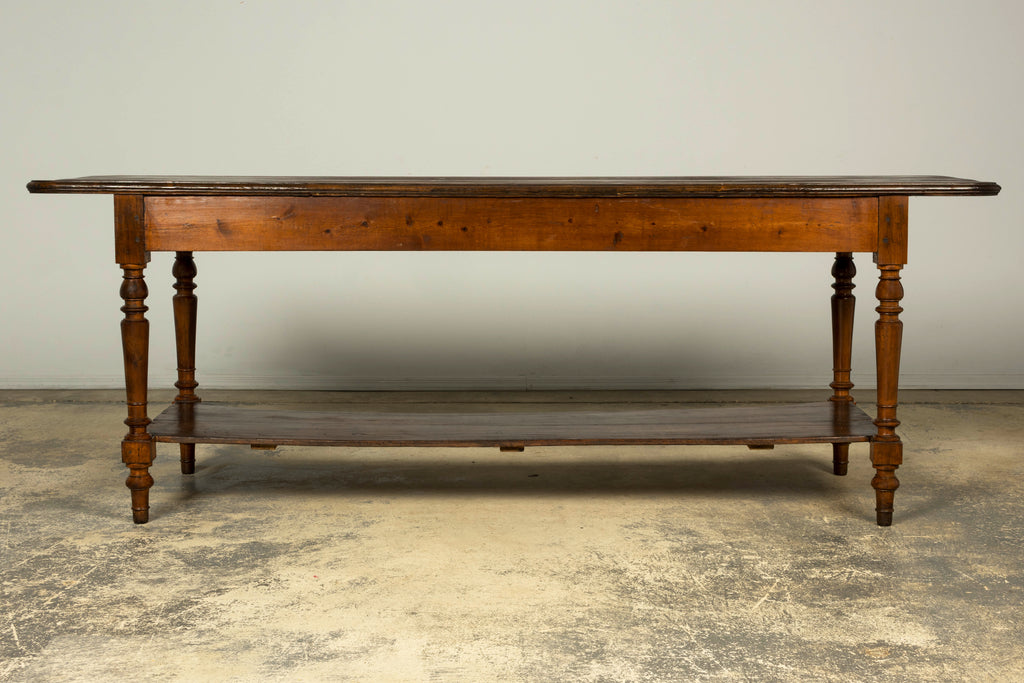 Late 19th Century French Provincial Pine Draper’s Table or Kitchen Island