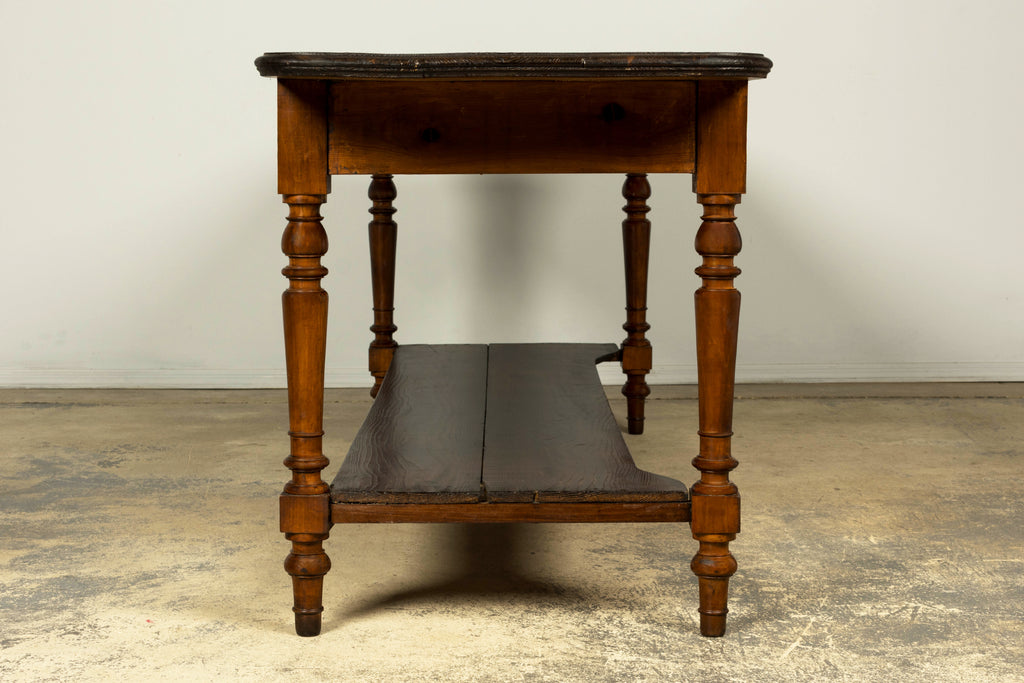 Late 19th Century French Provincial Pine Draper’s Table or Kitchen Island