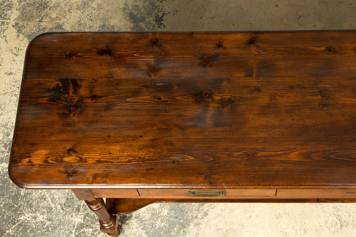 Late 19th Century French Provincial Pine Draper’s Table or Kitchen Island
