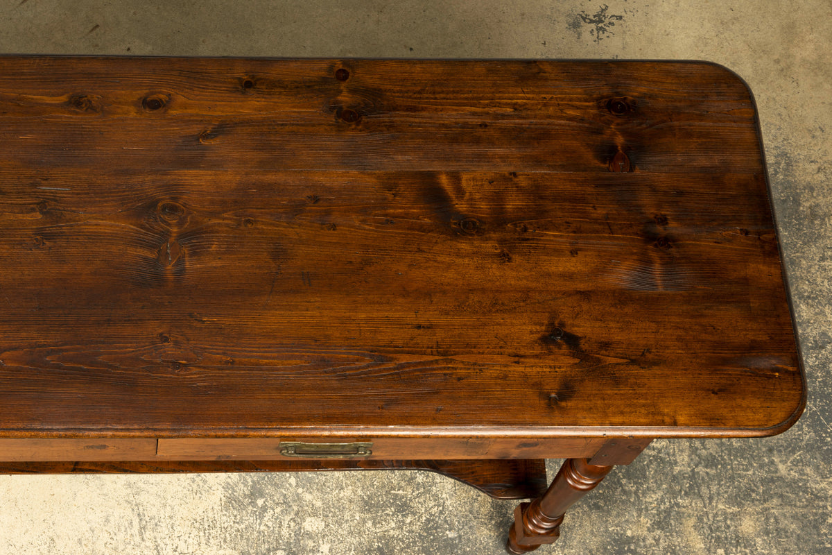 Late 19th Century French Provincial Pine Draper’s Table or Kitchen Island