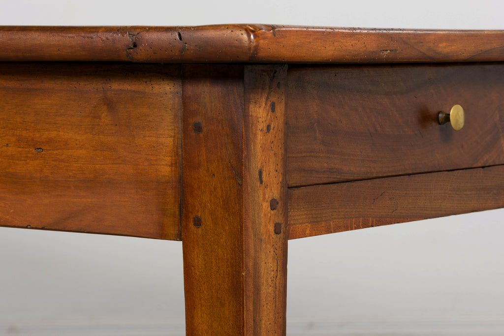 Late 19th Century French Provincial Walnut Farmhouse Table with Four Drawers