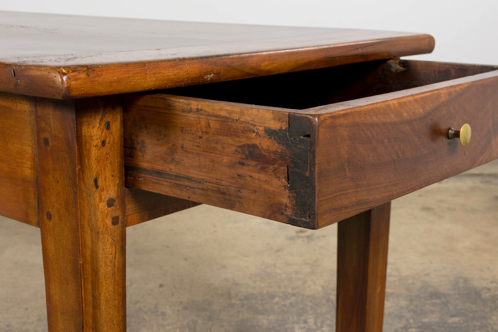 Late 19th Century French Provincial Walnut Farmhouse Table with Four Drawers