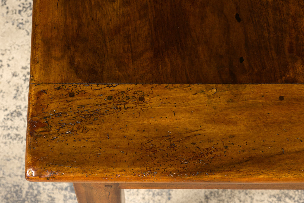 Late 19th Century French Provincial Walnut Farmhouse Table with Four Drawers