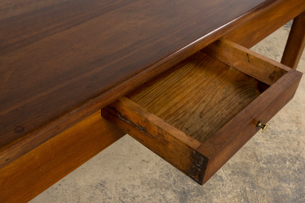 Late 19th Century French Provincial Walnut Farmhouse Table with Four Drawers