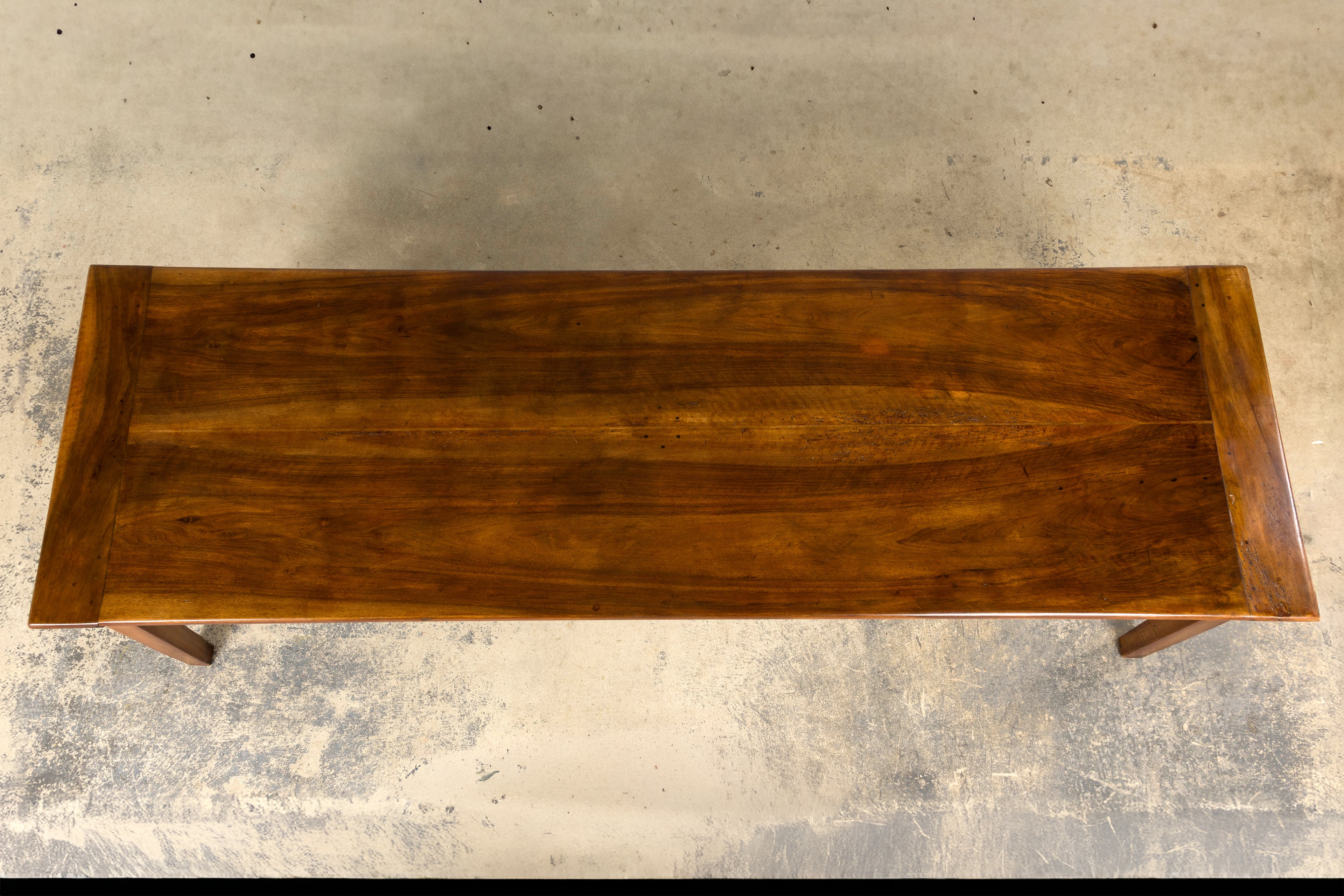 Late 19th Century French Provincial Walnut Farmhouse Table with Four Drawers