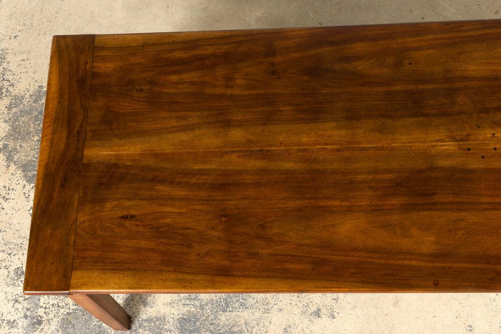 Late 19th Century French Provincial Walnut Farmhouse Table with Four Drawers
