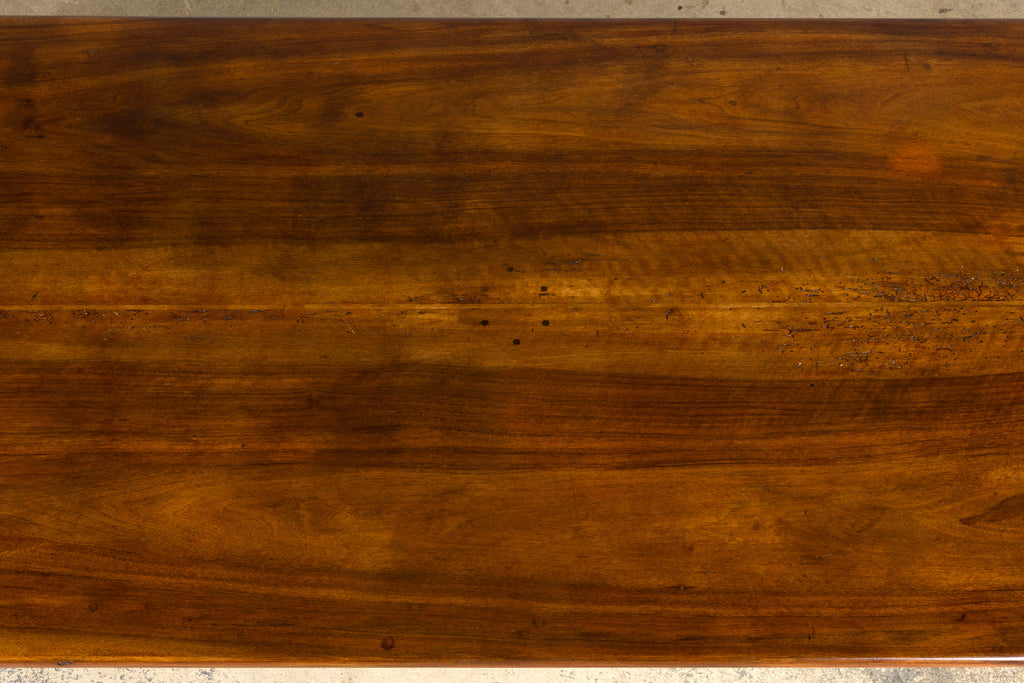 Late 19th Century French Provincial Walnut Farmhouse Table with Four Drawers