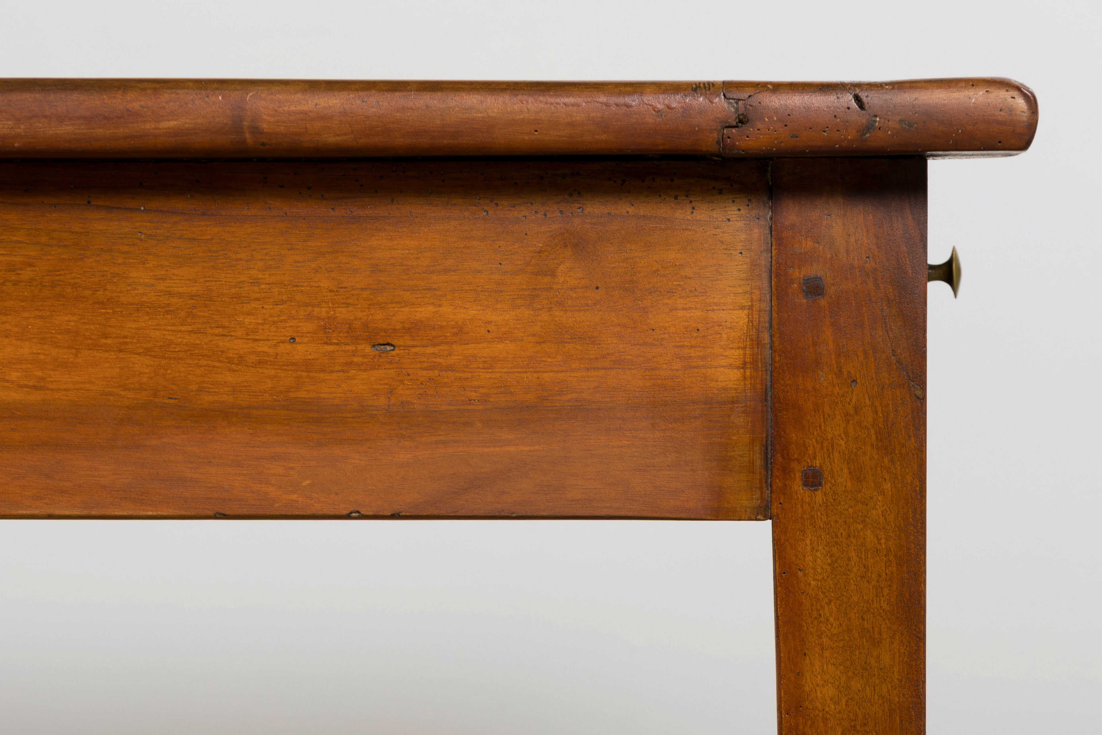 Late 19th Century French Provincial Walnut Farmhouse Table with Four Drawers