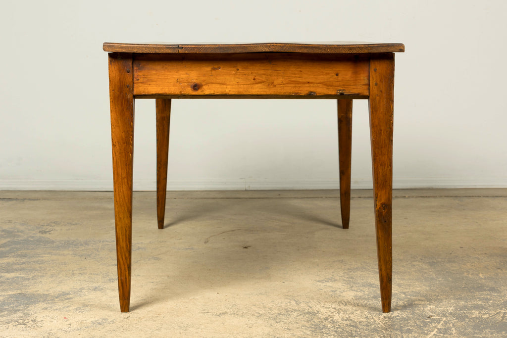 Late 19th Century French Rustic Farmhouse Pine Three-Drawer Writing Table