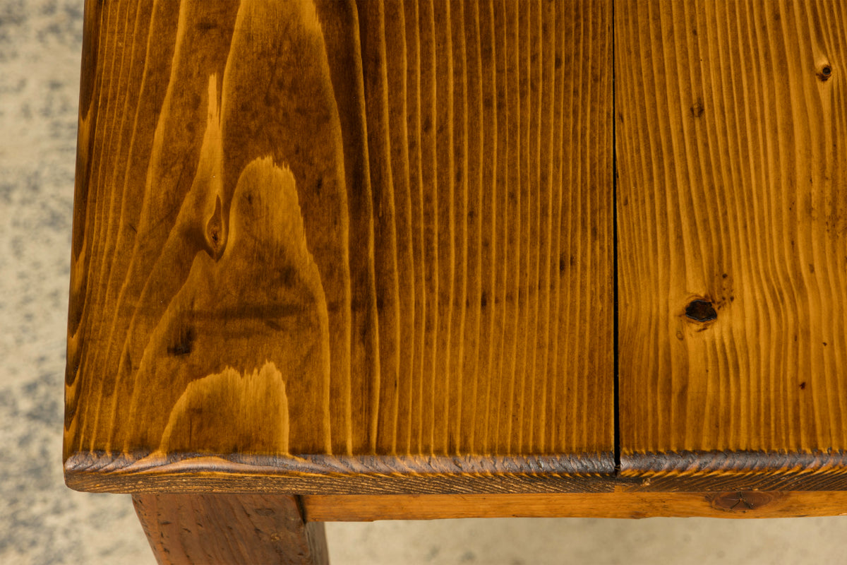 Late 19th Century French Rustic Farmhouse Pine Three-Drawer Writing Table