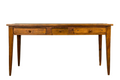 Late 19th Century French Rustic Farmhouse Pine Three-Drawer Writing Table