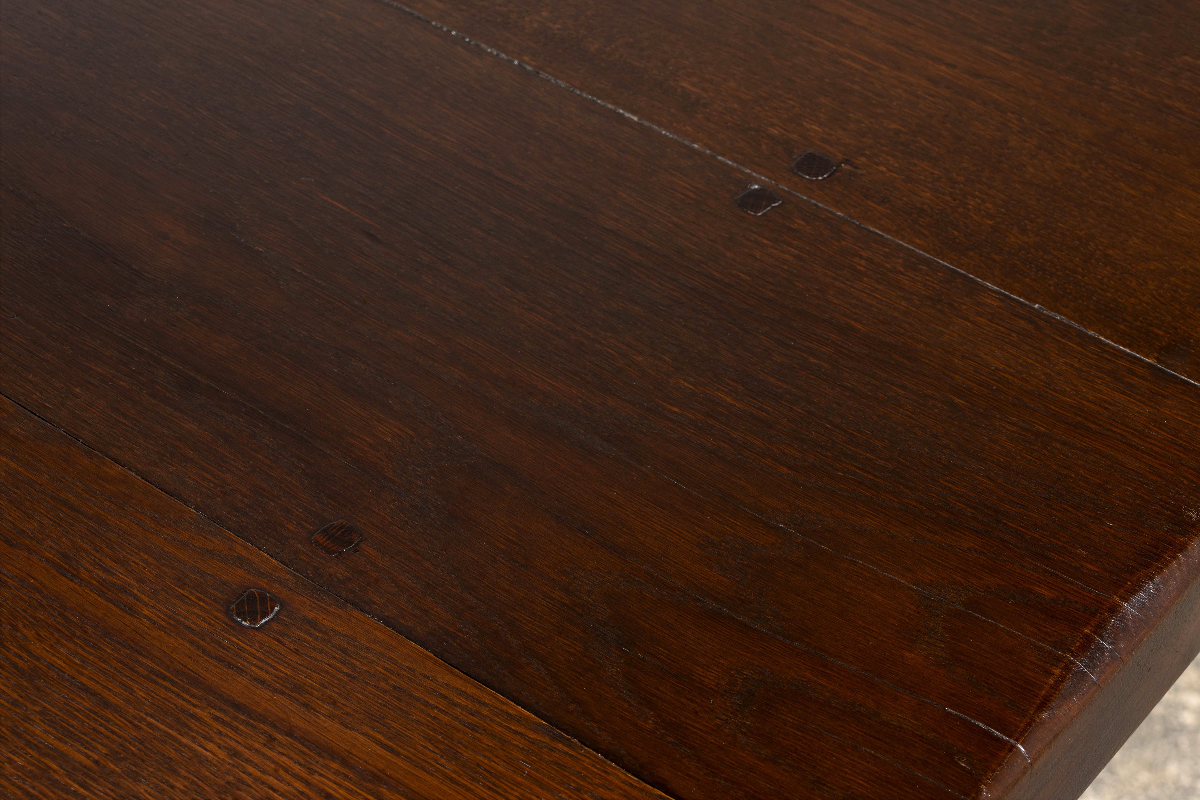 19th Century Spanish Oak Refectory Table with Monumental Trestle Base