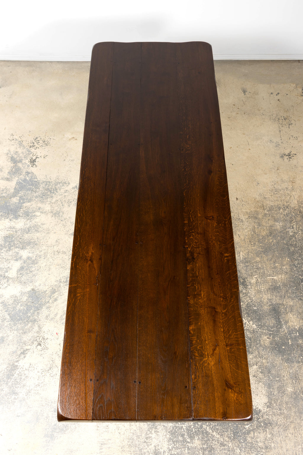 19th Century Spanish Oak Refectory Table with Monumental Trestle Base