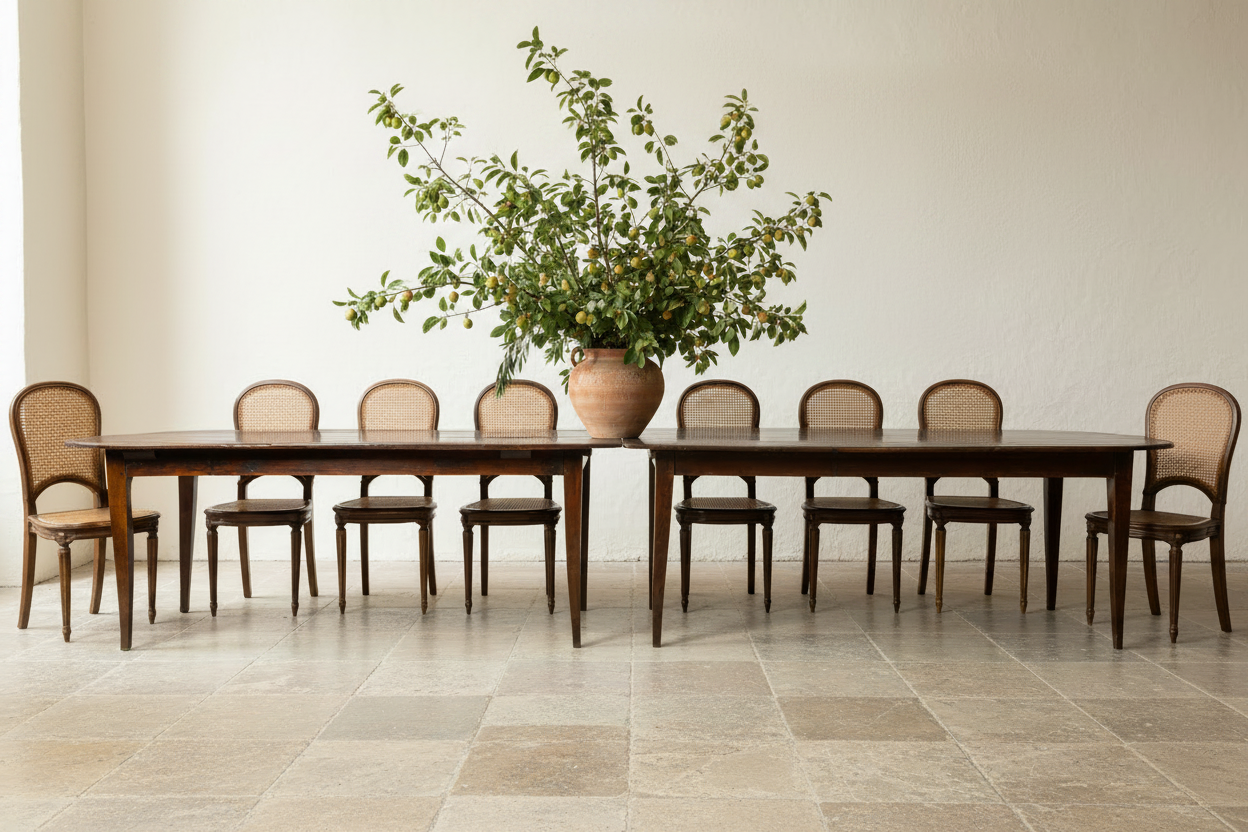 Late 18th Century French Provincial Oak Communal Dining Table