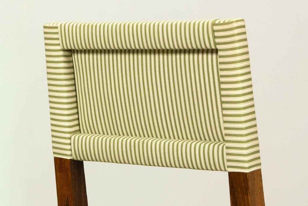 Set of Ten Late 19th Century French Louis XIII Oak Dining Chairs in Moss Green