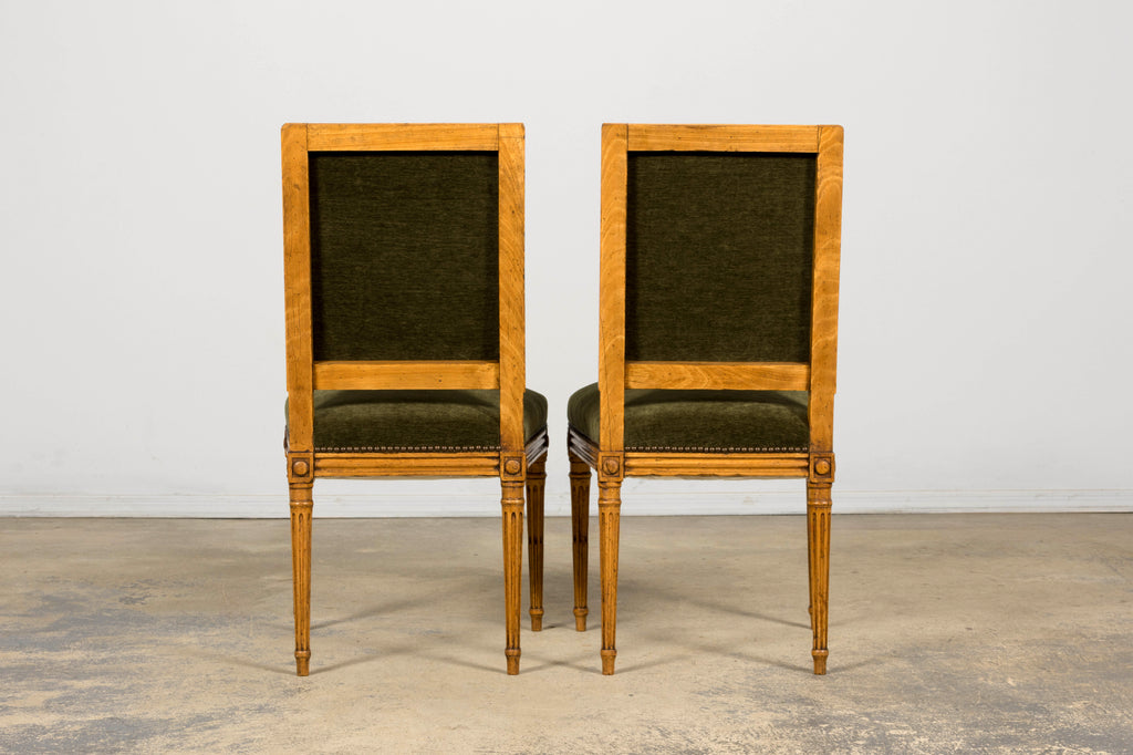 Late 19th Century French Louis XVI Fruitwood Dining Chairs, Set of 10