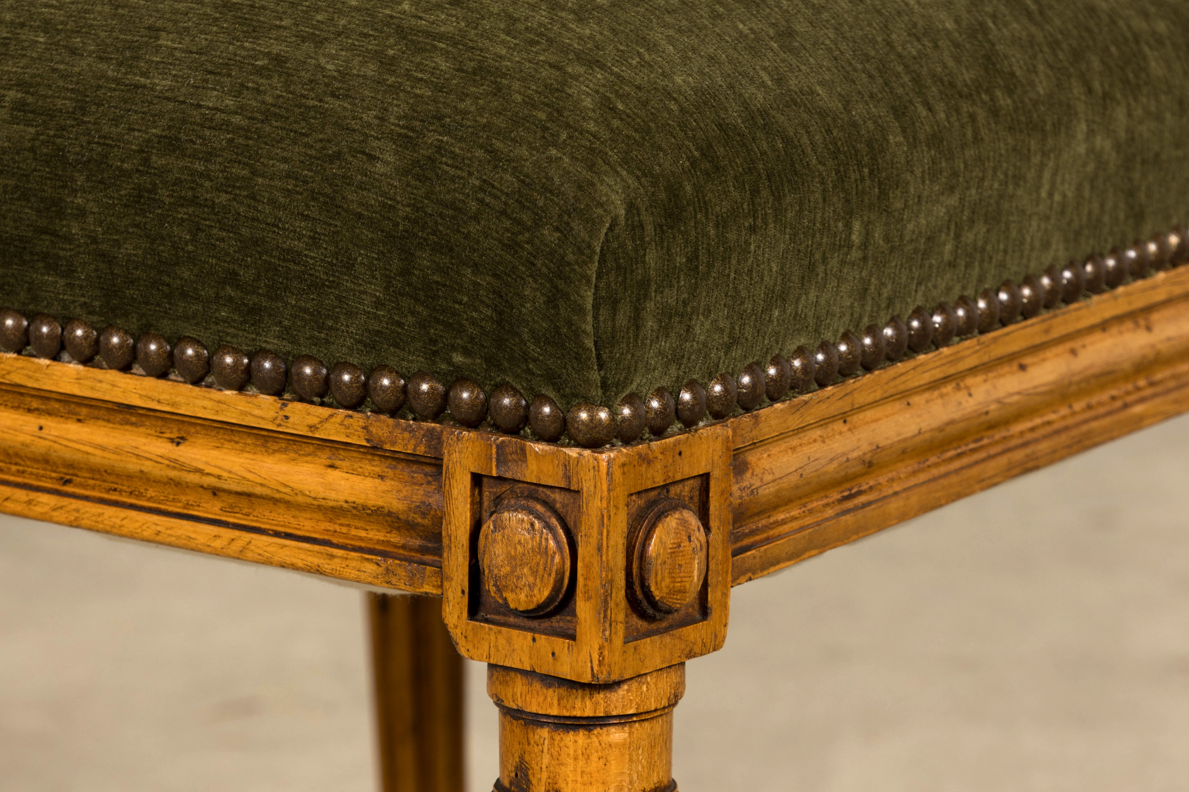 Late 19th Century French Louis XVI Fruitwood Dining Chairs, Set of 10